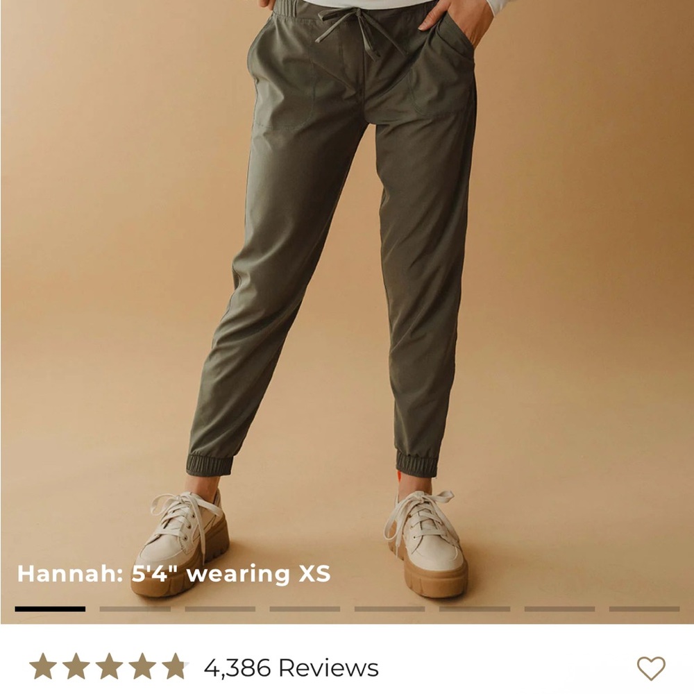 Albion Fit Olive Green Jetsetters Joggers NWOT - Picture 1 of 8